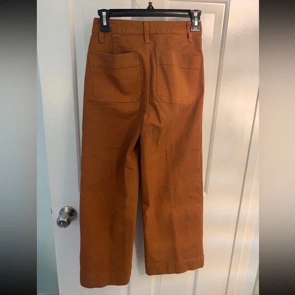 Rust Madewell Slim Wide Leg Emmett Pants - Picture 3 of 6